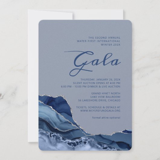 Ocean Agate Gala Uitnodiging (Voorkant)