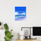 Ocean Air Salty Hair Poster (Thuiskantoor)