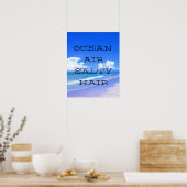 Ocean Air Salty Hair Poster (Keuken)