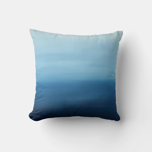 Ocean Air Zen Abstracte Pillow Kussen (Voorkant)