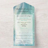 Ocean ・ All in One Wedding Invite All In One Uitnodiging (Binnen)