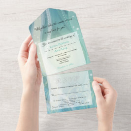 Ocean ・ All in One Wedding Invite All In One Uitnodiging