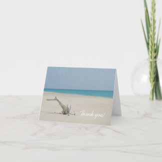 Ocean and Beach Driftwood Hartelijk dank Bedankkaart