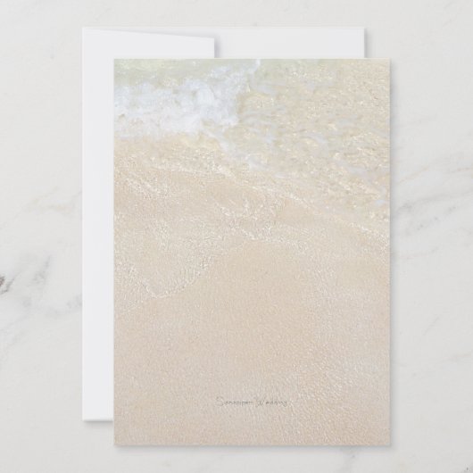 Ocean and Beach repesal Dinner Kaart (Achterkant)
