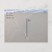 Ocean and Beach Thema Aankondigingskaart (Achterkant)