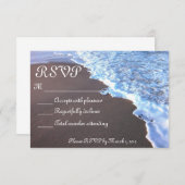 Ocean and Beach Thema RSVP Kaartje (Voorkant / Achterkant)