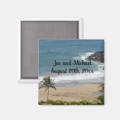 Ocean and Beach Wedding Date Magnet (Voorkant / Achterkant)
