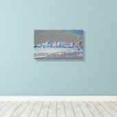 Ocean and City Uitzicht Canvas Afdruk (Insitu (Houten vloer))