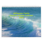 Ocean and Seacoast Photo Template Family Wall Kalender (Hoes)