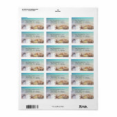 Ocean and Seashells Tropical Return Address Labels (Full Sheet)