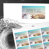 Ocean and Seashells Tropical Return Address Labels
