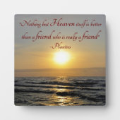 Ocean and Sunset Friendship Plautus Quote Fotoplaat (Voorkant)
