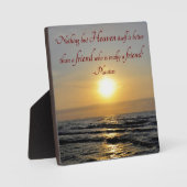 Ocean and Sunset Friendship Plautus Quote Fotoplaat (Voorkant)