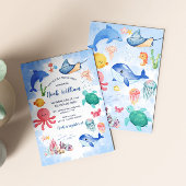 Ocean Animal Baby shower Invitation Kaart