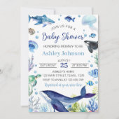 Ocean Animal Boy Baby shower Uitnodiging (Voorkant)
