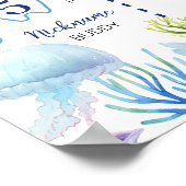 Ocean Animal Boy Kind Verjaardag Mijlpaal teken Poster (Hoek)