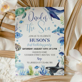 Ocean Animal Boy Turtle Verjaardag uitnodiging