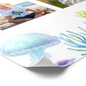 Ocean Animal Boy Verjaardag Foto Mijlpaal teken Poster (Hoek)