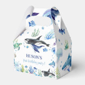 Ocean Animal Boy Verjaardagsgunst Box Schildpad Wa Bedankdoosjes (Achterkant)