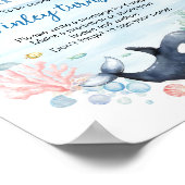 Ocean Animal Kids Verjaardag Time Capsule Poster (Hoek)