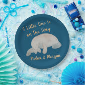 Ocean Animal Manatee Baby shower Papieren Bordje (Feest)