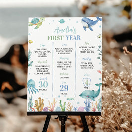 Ocean Animal onder het Zee Verjaardag Mijlpaal Poster