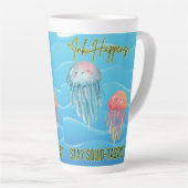 Ocean Animal Quote Latte Mok (Rechterhoek)