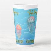 Ocean Animal Quote Latte Mok (Voorkant)