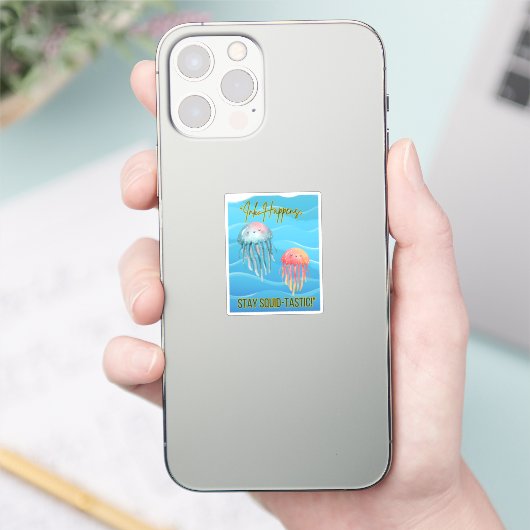 Ocean Animal Quote Sticker (Telefoon)