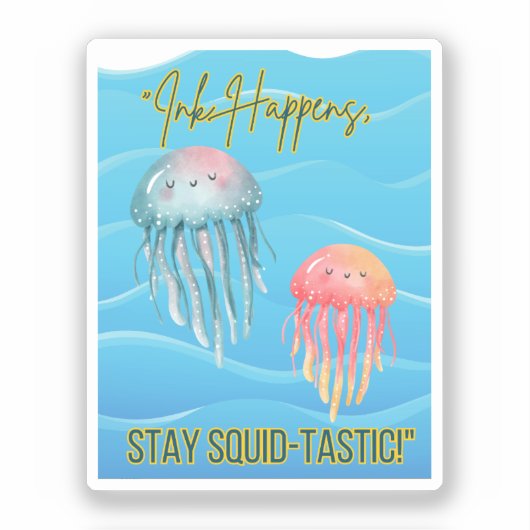 Ocean Animal Quote Sticker (Voorkant)