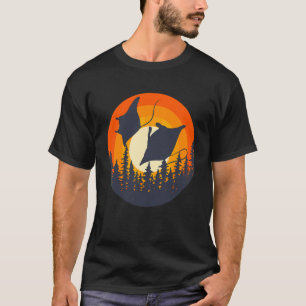 Ocean Animal Stingray Retro Sunset Manta Ray T-shirt