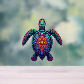 Ocean Animal Tie Dye Tribal Zee Animal Maori Turtl Acryl Bord (Neutraal)