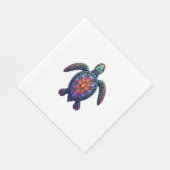 Ocean Animal Tie Dye Tribal Zee Animal Maori Turtl Servet (Hoek)