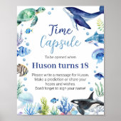 Ocean Animal Turtle Verjaardag Tijd Capsule Poster (Voorkant)