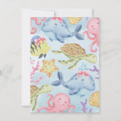 Ocean Animal under Zee Bedankt voor je creditcard  Kaart (Achterkant)