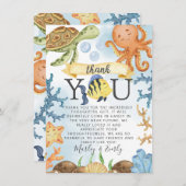 Ocean Animal under Zee Bedankt voor je creditcard  Kaart (Voorkant / Achterkant)