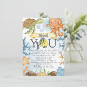 Ocean Animal under Zee Bedankt voor je creditcard  Kaart (Staand voorkant)