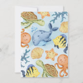 Ocean Animal under Zee Bedankt voor je creditcard  Kaart (Achterkant)