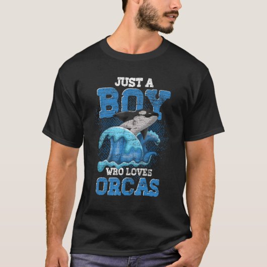 Ocean Animal Waves Killer Whale Boys Orca T-shirt (Voorkant)