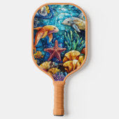 Ocean Animals Art Pickleball Paddle (Achterkant)