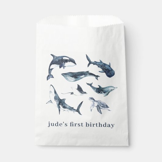 Ocean Animals Bedankzakje (Voorkant)