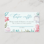 Ocean Animals Boy Baby shower Luier Raffle Informatiekaartje (Voorkant)