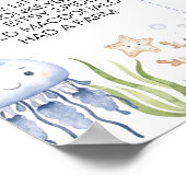 Ocean Animals Boy onder het Zee Verjaardag Mijlpaa Poster (Hoek)