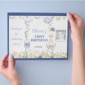 Ocean Animals Boy Verjaardag Chip Bag Wrapper Flyer (Hand)