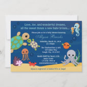 Ocean Animals Bubbles Baby Shower Invitaties Kaart (Voorkant)