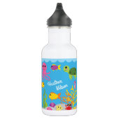 Ocean Animals Cute Kinder Water Bottle met naam Waterfles (Rechts)