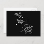 Ocean Animals Cute Swimming Turtles Briefkaart (Voorkant / Achterkant)