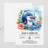 Ocean Animals Fantasy Dolfijn Verjaardag Kaart (Voorkant / Achterkant)