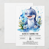 Ocean Animals Fantasy Dolfijn Verjaardag Kaart (Voorkant / Achterkant)