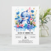 Ocean Animals Fantasy Dolfijn Verjaardag Kaart (Staand voorkant)